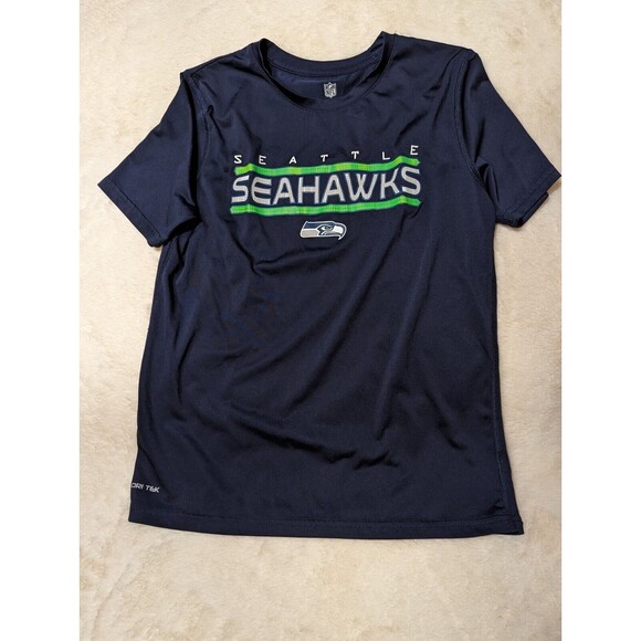 Seattle Seahawks NFL Lightweight Logo Short Sleeve T-shirt Youth Large - Picture 1 of 7